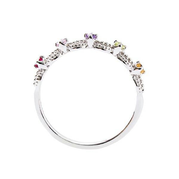受注予約】Tiny Mix Fruits Ring(K10-White Gold) | Q-pot