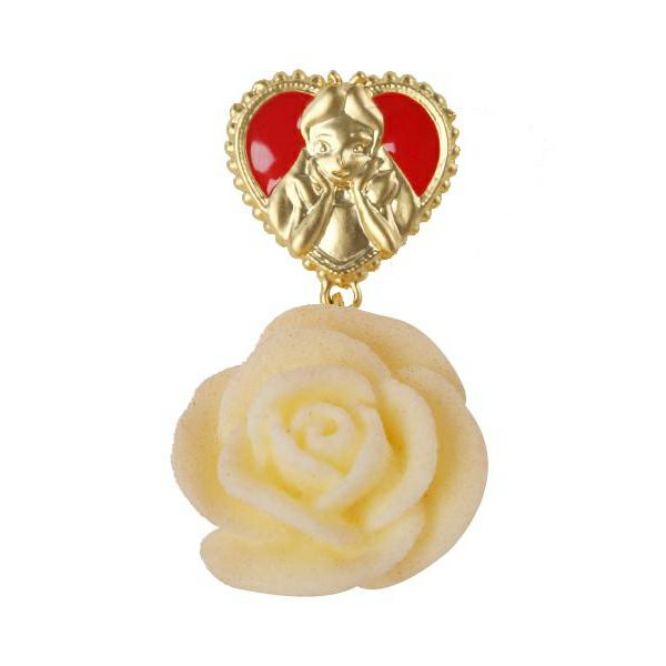 アリス/ホワイトローズクッキー イヤリング（ペア）【ディズニー  