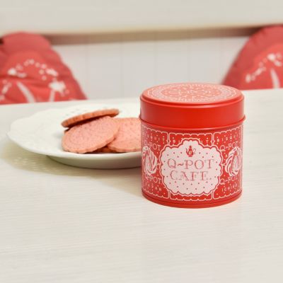 ■Q-pot CAFE.■ミニ・クッキー缶(イチゴミルク)
