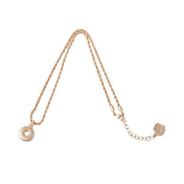 Q-pot　ラズベリーナッツドーナツ　ネックレス Raspberry Nut Doughnut Necklace (10K Pink Gold) by Q-pot