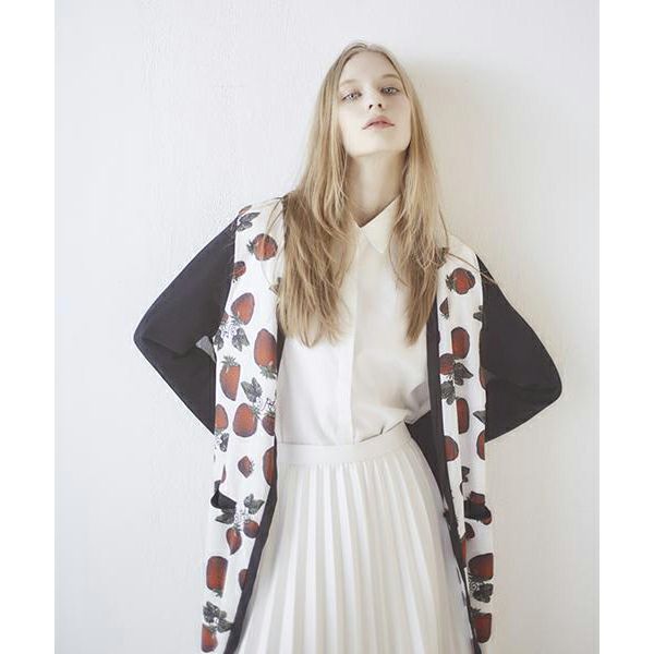 ストロベリーフィールド ロングカーディガン(ブラック) | Q-pot  