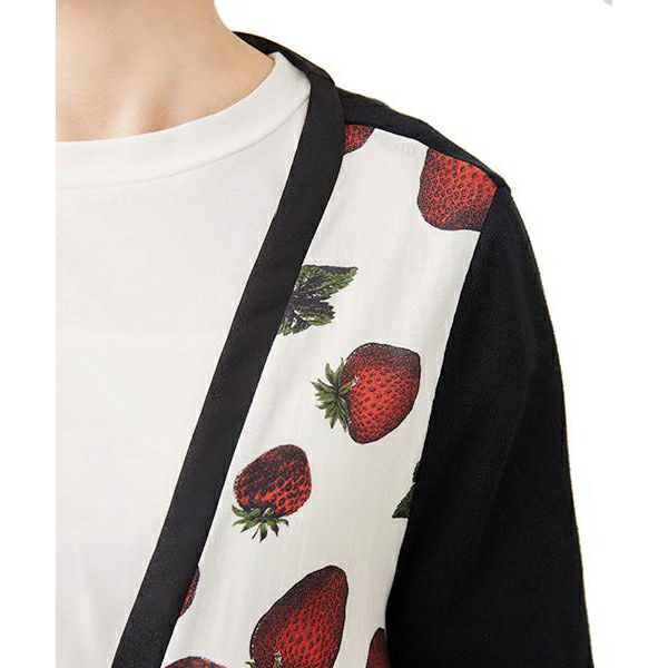 ストロベリーフィールド ロングカーディガン(ブラック) | Q-pot  