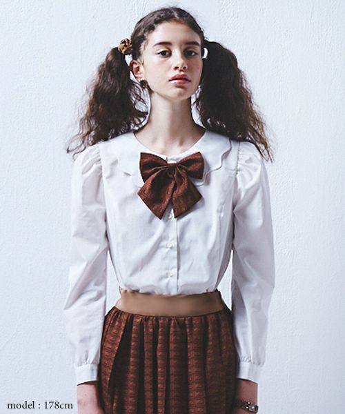 メルトカラー ブラウス (チョコレートリボン) | Q-pot. ONLINE SHOP