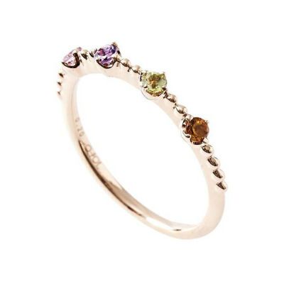 【受注予約】Sparkling Mix Fruits Ring(K10-Pink Gold)