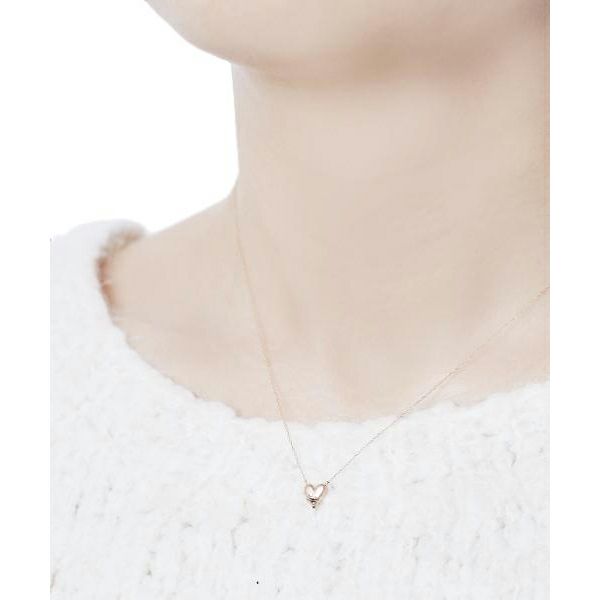 K10/Pink Gold】メルティーハート ネックレス | Q-pot. ONLINE SHOP