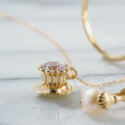 【K10】ティーカップ  ネックレス
