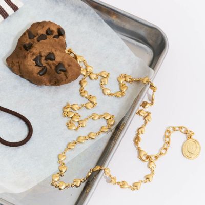 チョコレートチップ ハートクッキー ネックレス