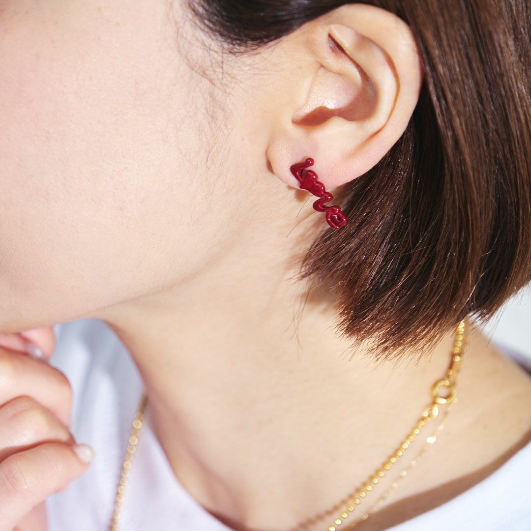 ケチャップ LOVE グッドラッグ ピアス【ハンバーガーシリーズ】