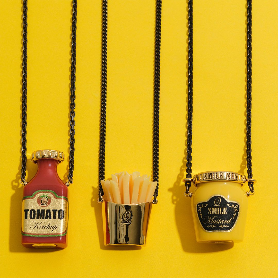 マスタードボトル ネックレス【ハンバーガーシリーズ】