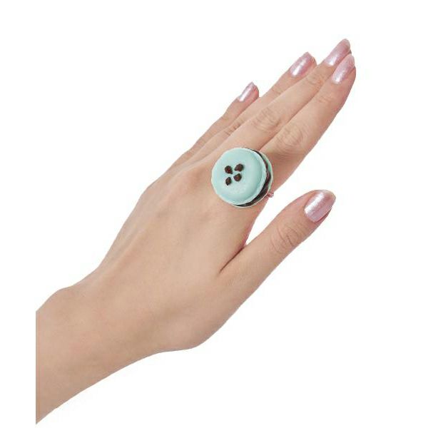 チョコミント　マカロン　リング