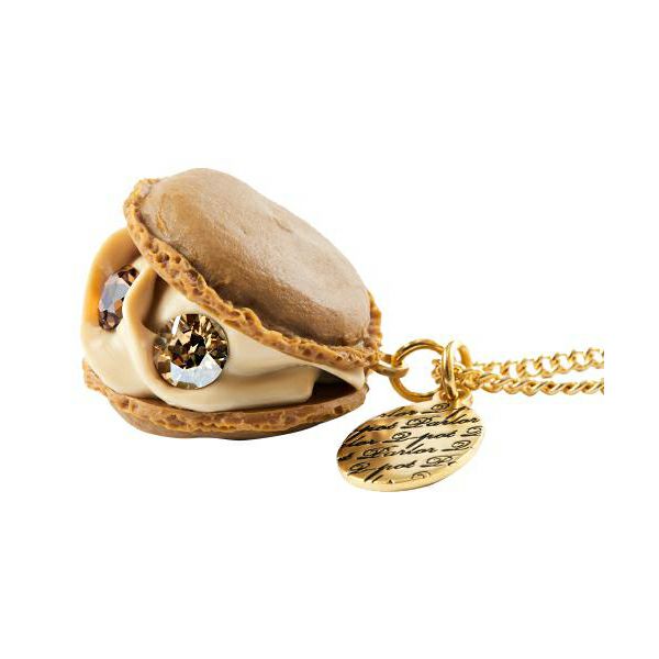 モカ マカロン ネックレス