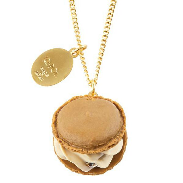 モカ マカロン ネックレス