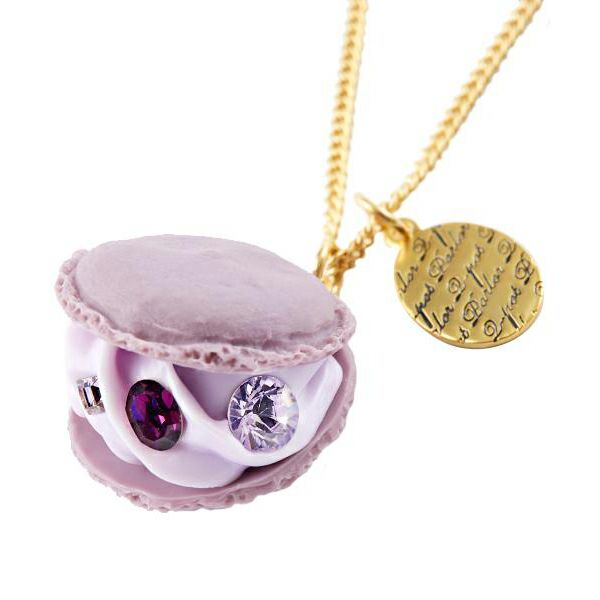 ブルーベリー マカロン ネックレス