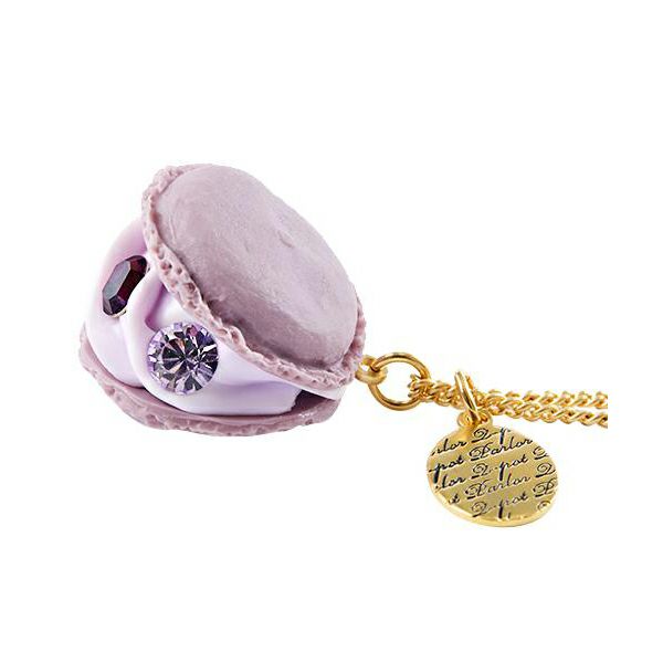 ブルーベリー マカロン ネックレス