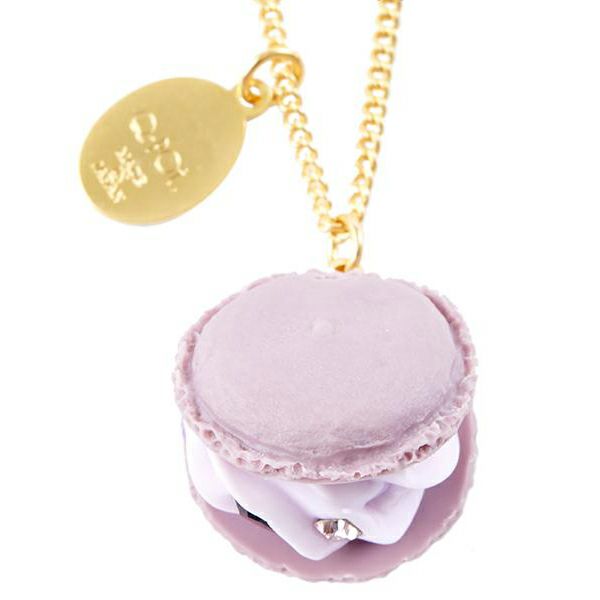 ブルーベリー マカロン ネックレス