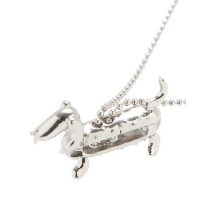 Hotdog Dog ネックレス (シルバー)