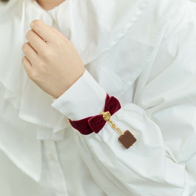 ブレスレット/エラベルシアワセ ベルベットリボン(レッド) | Q-pot