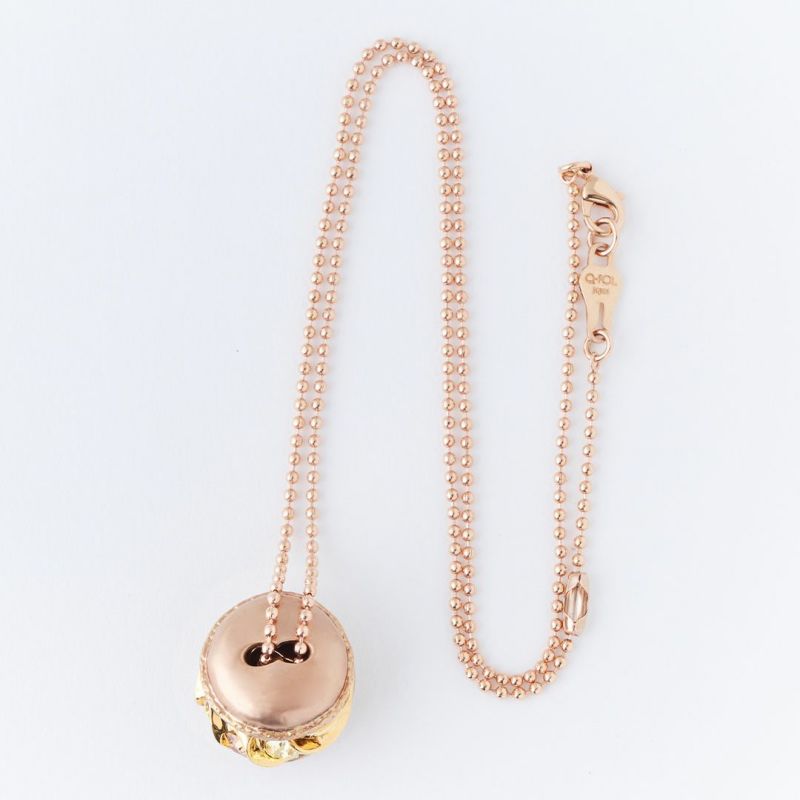 MOON SETTING DIAMOND NECKLACE 0.14ct(2ZN1607)K18 ネックレス