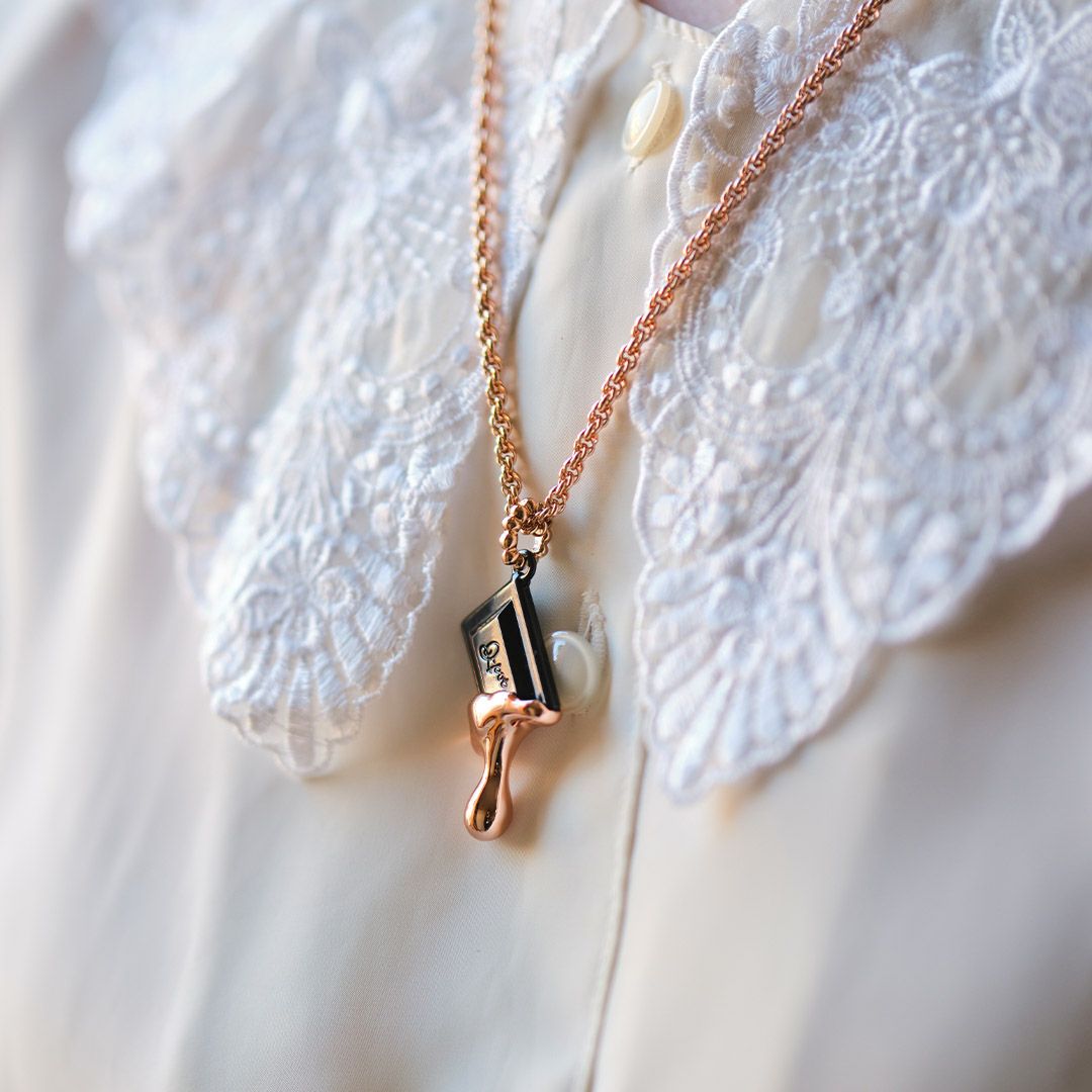 メルティーストロベリー　チョコレート ネックレス ピンクゴールド