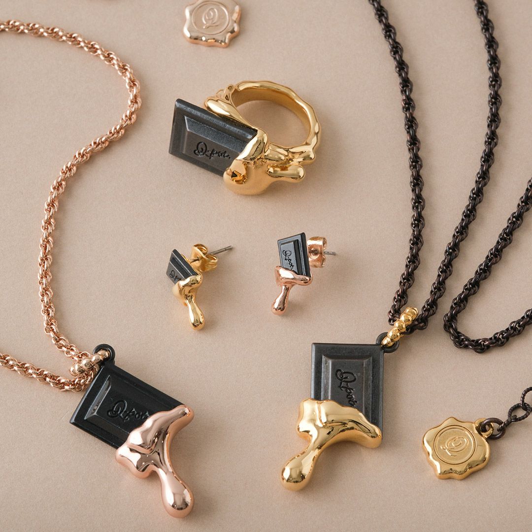 メルティーストロベリー　チョコレート ネックレス ピンクゴールド