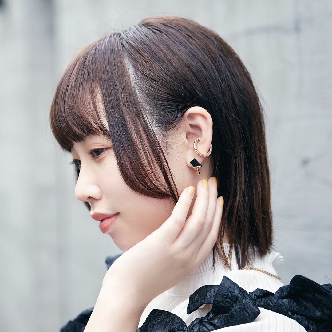 ピアス/メルティーストロベリー　チョコレート ピンクゴールド