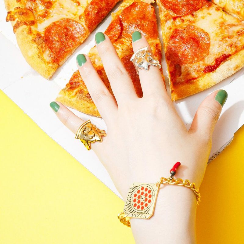 14k GOLD charm ゴールドチャーム pizza質問ばかりで恐縮です - ネックレス