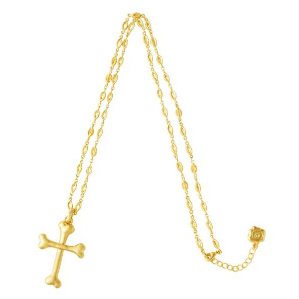 ボーン クロス ネックレス (マットゴールド) | Q-pot. ONLINE SHOP