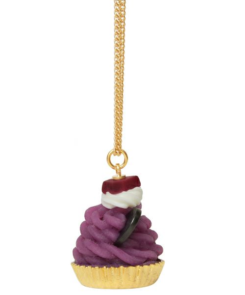 紫芋のモンブランカップケーキ ネックレス | Q-pot. ONLINE SHOP 紫芋のモンブランカップケーキ ネックレス | Q-pot. ONLINE SHOP
