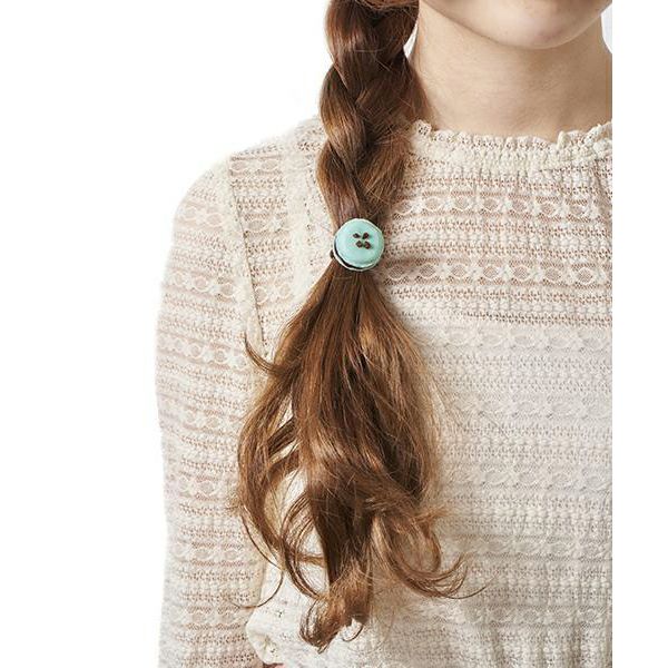 チョコミント　マカロン　ヘアアクセサリー