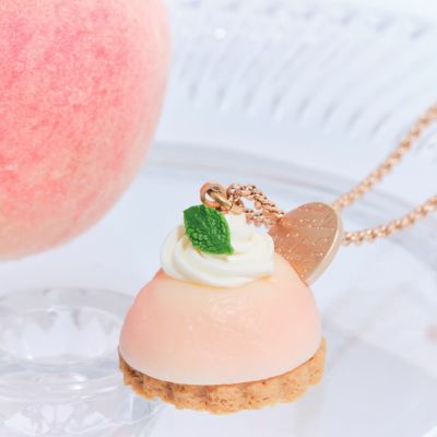 ピーチ プチケーキ ネックレス