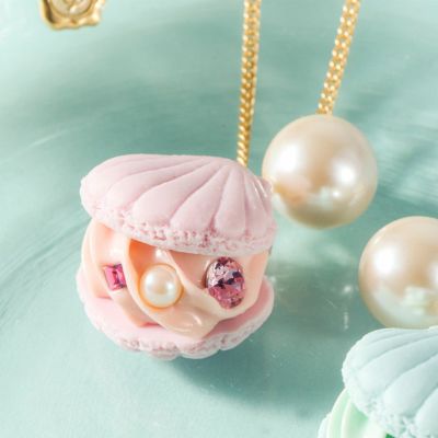 シェルマカロン・ネックレス ライトパープル