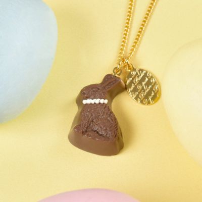 イースターバニーショコラネックレス(ビターチョコレート)