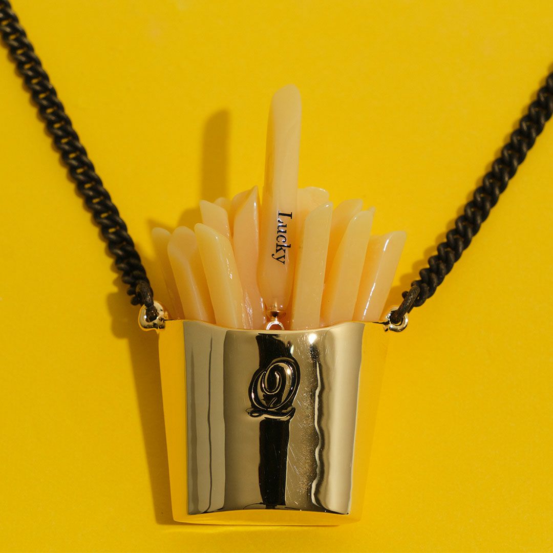 ラッキーフレンチフライ ネックレス【ハンバーガーシリーズ】