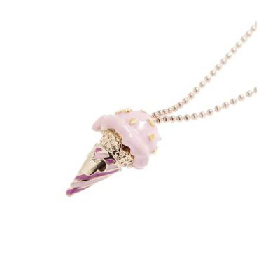 ミッキーマウス/ストロベリー アイスクリーム ネックレス【ディズニー アクセサリー】