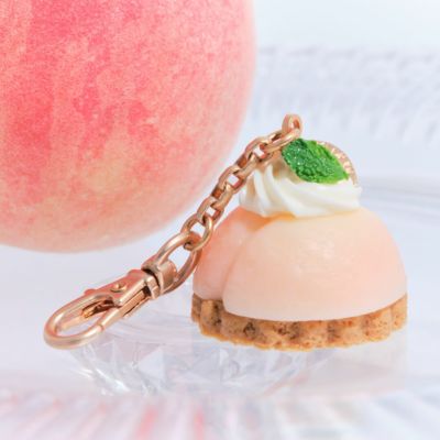ピーチ プチケーキ バッグチャーム