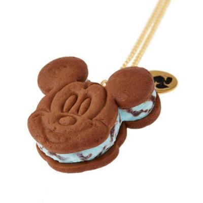 ミッキーマウス / チョコミント クッキーサンドアイス ネックレス 