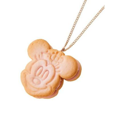 ミニーマウス/サクラ アイスクリーム クッキーサンド ネックレス【ディズニー アクセサリー】