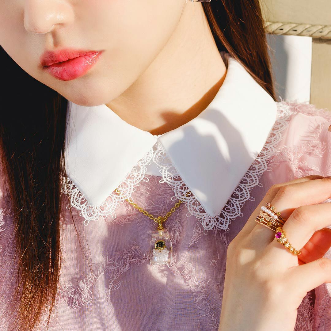 パールパフュームボトル ネックレス