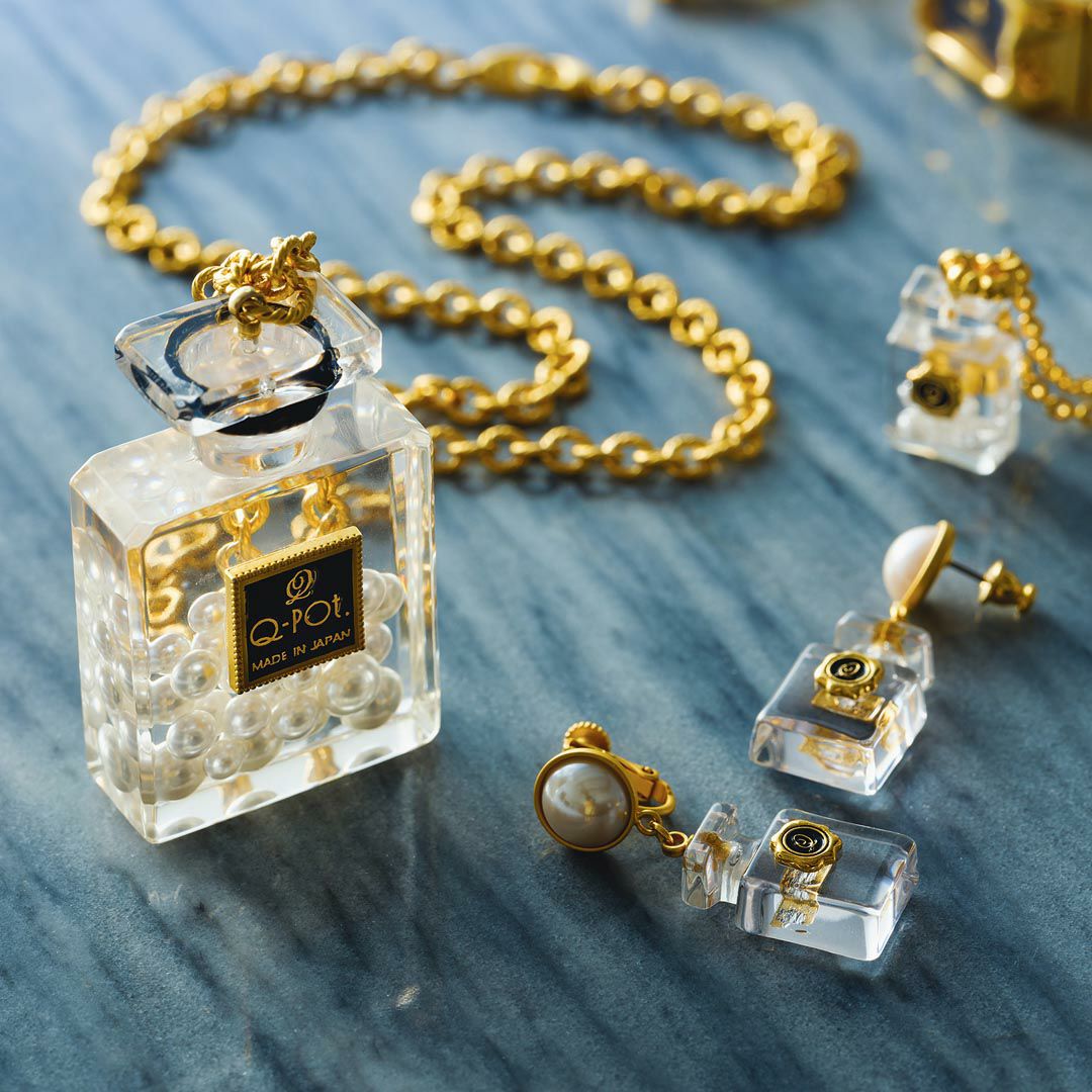 パールパフュームボトル ネックレス