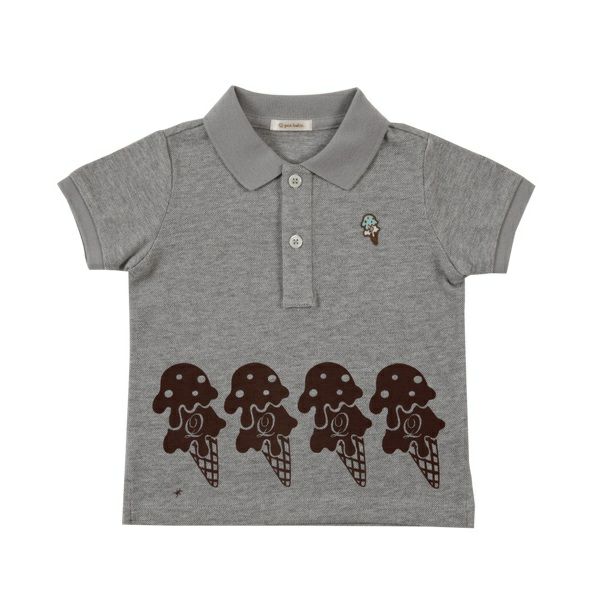 ポロシャツ(グレー)　子供服