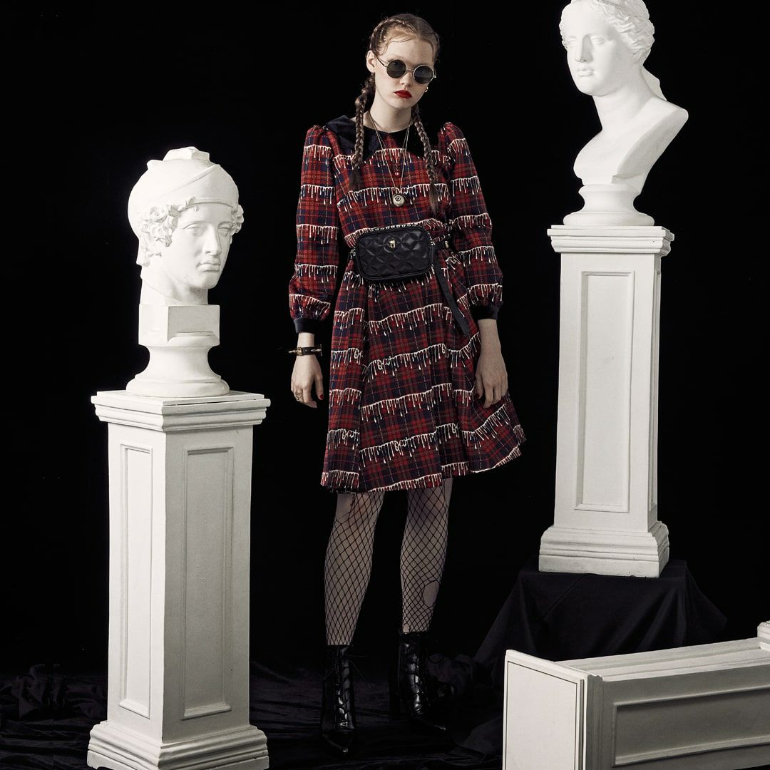 Poppy/パフスリーブドレス (レッド) | Q-pot. ONLINE SHOP