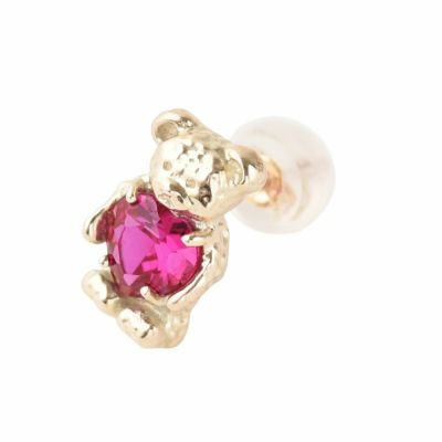 【K10】テディベア ピアス
