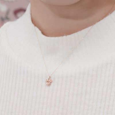 ミニー/ホイップクリーム ネックレス(K10)【ディズニー アクセサリー】