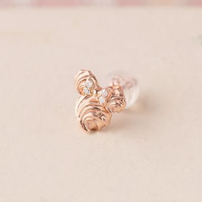 【残り1点】ミニー/ホイップクリーム ピアス(K10)【ディズニー アクセサリー】