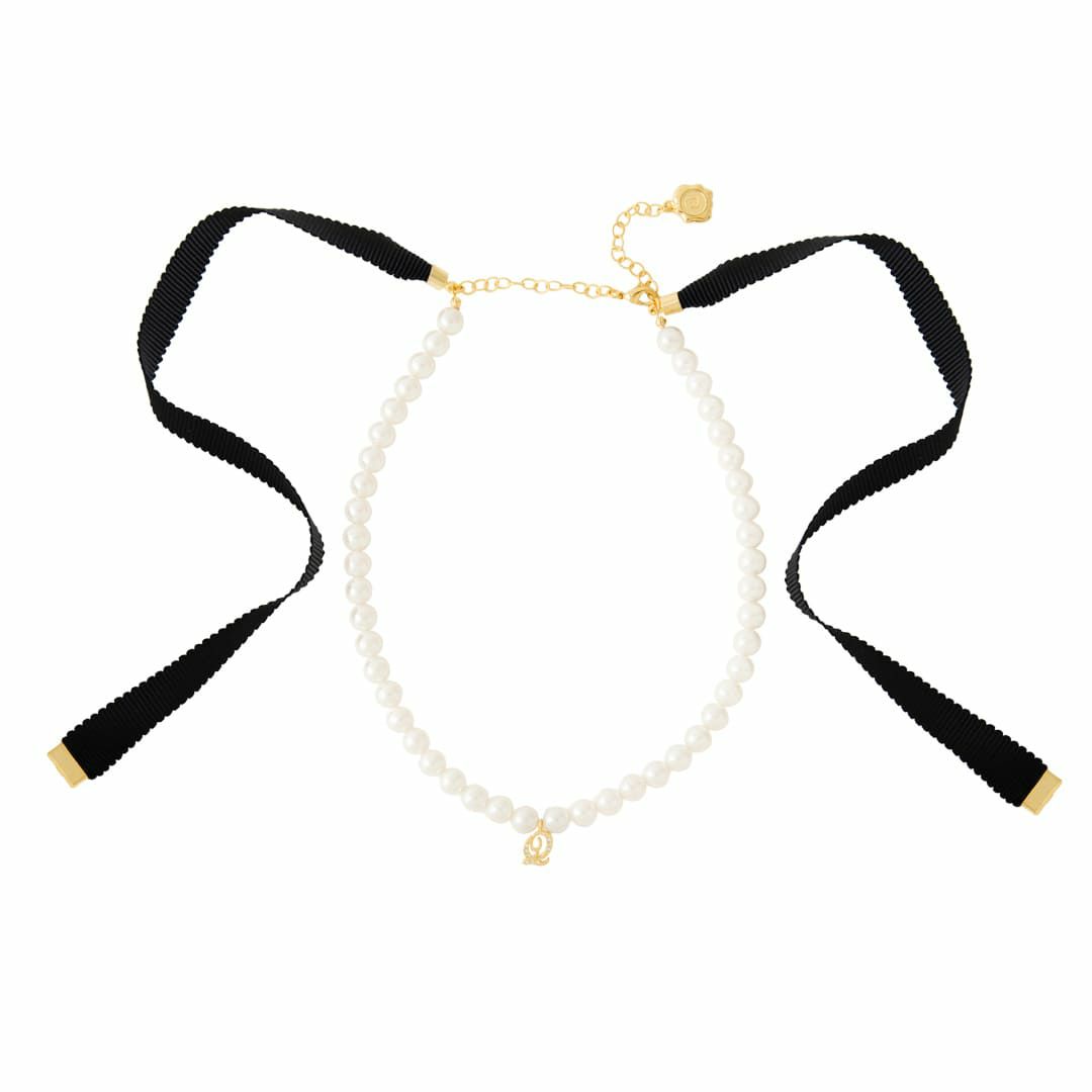 Q パール リボンネックレス（クラシック ブラック） | Q-pot. ONLINE SHOP