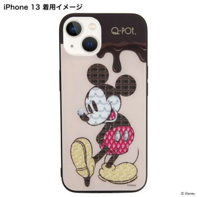ミッキーマウス/スウィーツ iPhone13/14兼用ハードガラススマホケース【ディズニー アクセサリー】