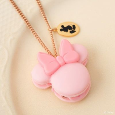 ミニーマウス/ストロベリーミルク マカロン ネックレス【ディズニー アクセサリー】