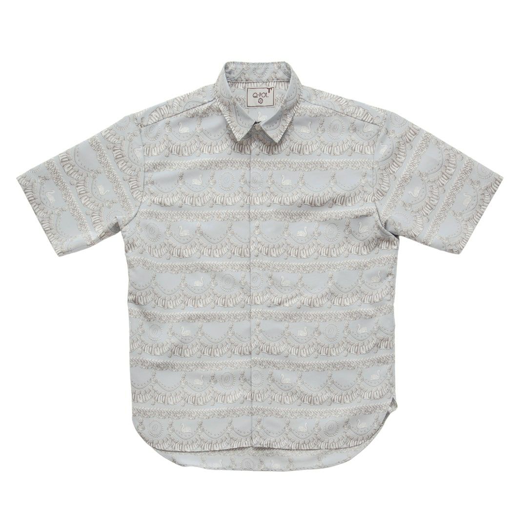 バレエコア スワン ブルー シャツ