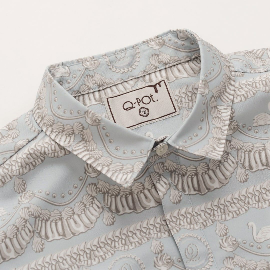 バレエコア スワン ブルー シャツ