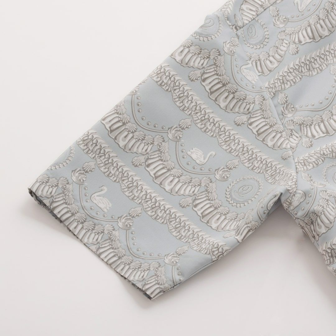 バレエコア スワン ブルー シャツ